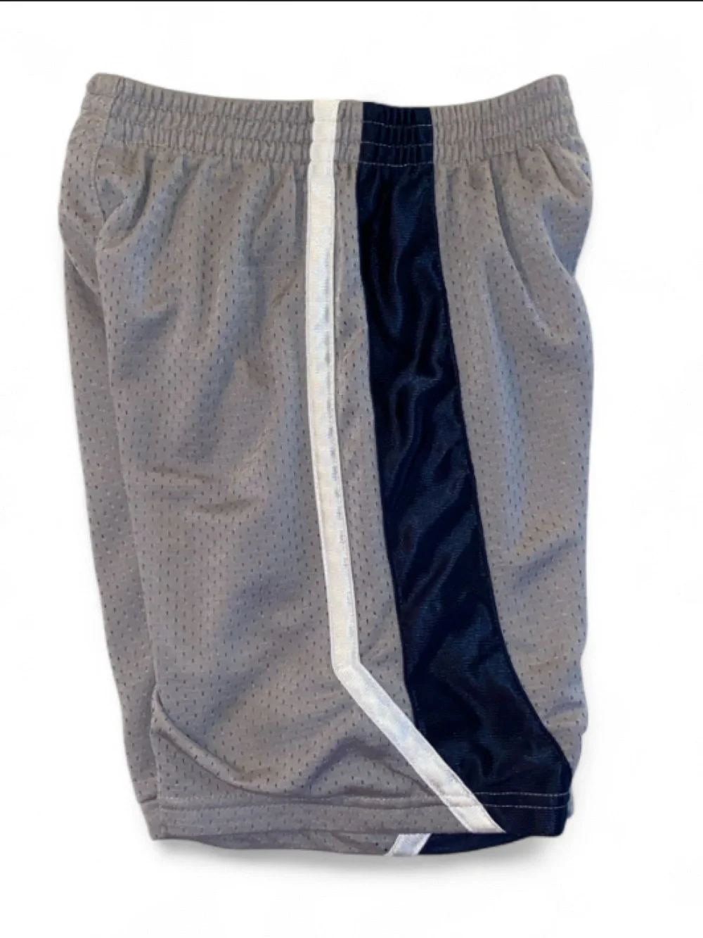 Nike Grey and Navy Mesh Sports Shorts